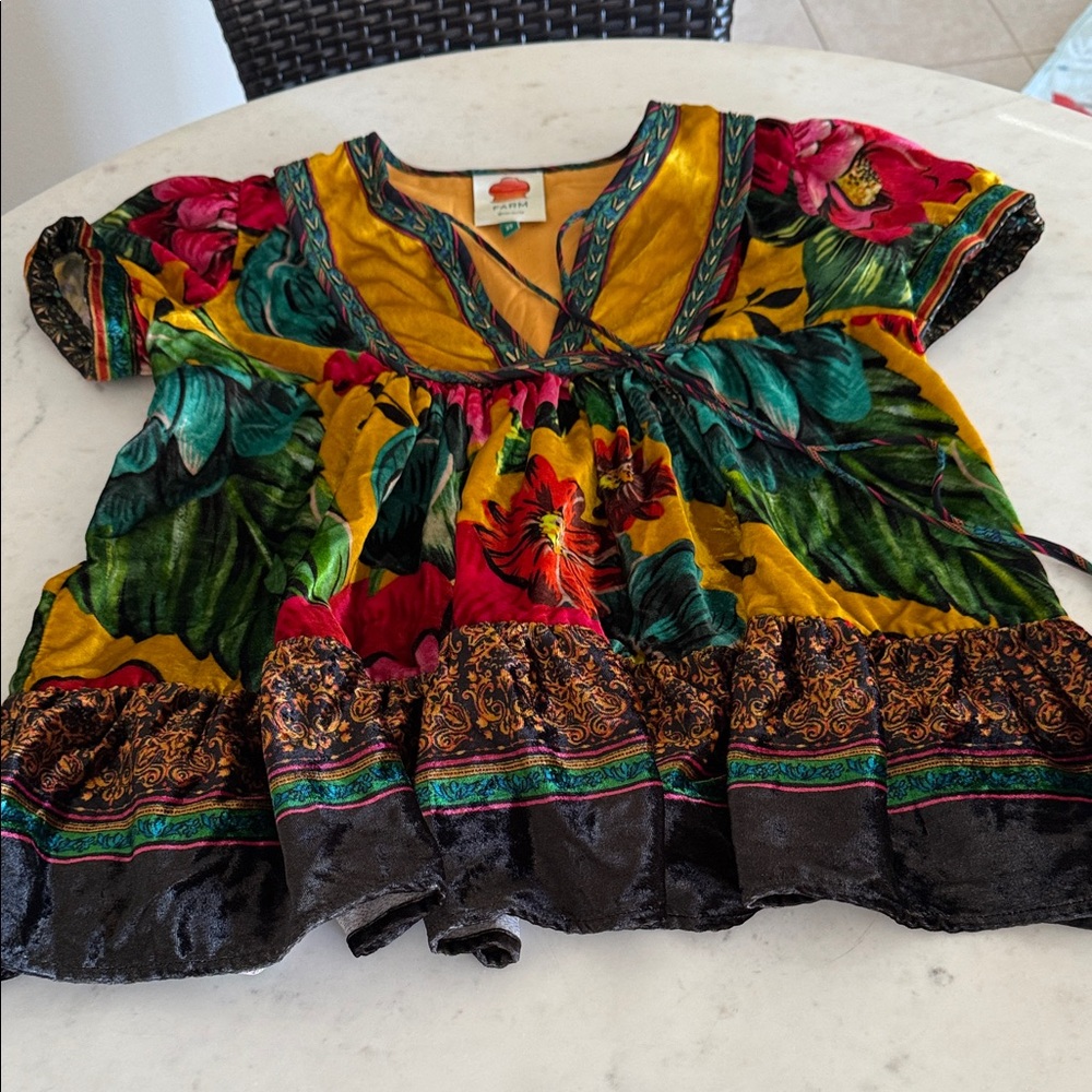 Farm Farmrio Colorful Floral top a  small skirts, a medium